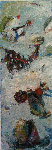 Marginalien. Kleiner König, 1998, 200 x 70 cm, Öl / Lw., (98-16)